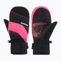 Detské lyžiarske rukavice ZIENER Luuki-Z Aquashield black/pop pink