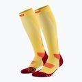 Dámske kompresné ponožky CEP Run Tall 5.0 marigold/burgundy