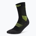 Dámske kompresné ponožky CEP Run Mid Cut 5.0 black/lime 2