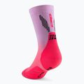 Dámske kompresné ponožky CEP Run Edt. Gradient Mid Cut Compression 5.0 pink/lilac fade 3