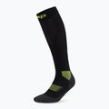 Pánske kompresné  ponožky CEP Run Tall 5.0 black/lime 2