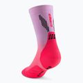 Pánske kompresné  ponožky CEP Run Edt. Gradient Mid Cut Compression 5.0 pink/lilac fade 3