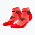 Dámske kompresné ponožky CEP Run Low Cut 5.0 neon coral