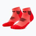 Pánske kompresné ponožky CEP Run Low Cut 5.0 neon coral