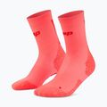Dámske ponožky CEP Ultralight Mid Cut 4.0 neon coral/red