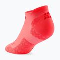 Pánske kompresné ponožky CEP Ultralight No Show 4.0 neon coral/red 3