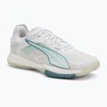 Dámske hádzanárske topánky PUMA Accelerate Nitro SQD 4 Game On puma white/baltic sea blue/fresh water
