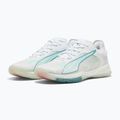 Dámske hádzanárske topánky PUMA Accelerate Nitro SQD 4 Game On puma white/baltic sea blue/fresh water 11