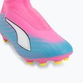 Detské kopačky  PUMA Ultra 6 Match+ LL FG/AG Jr poison pink/puma wht/sun stream/bright aqua/puma blk 7