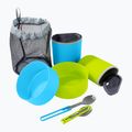 Súprava turistického riadu MSR pre 2 osoby Mess blue/ fluo green