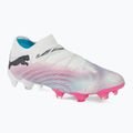 Futbalová obuv PUMA Future 7 Ultimate Low FG/AG white/black/poison pink/bright aqua/silver mist