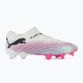 Futbalová obuv PUMA Future 7 Ultimate Low FG/AG white/black/poison pink/bright aqua/silver mist 2