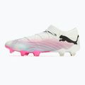 Futbalová obuv PUMA Future 7 Ultimate Low FG/AG white/black/poison pink/bright aqua/silver mist 8