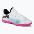 Detská futbalová obuv PUMA Future 7 Play IT puma white/puma black/poison pink