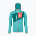 Dámska mikina Ortovox Fleece Grid Hoody tyrkysová 8720100036