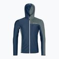 Pánska mikina ORTOVOX Fleece Light Grid Hooded deep ocean 7