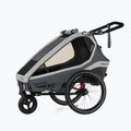 Qeridoo Kidgoo 2 dvojmiestny príves na bicykel sivý Q-KDG2-22-SG