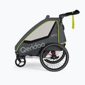 Qeridoo Qupa 2 príves na bicykel pre dve osoby sivo-žltý Q-QUP2-22-LI 2