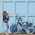 Zadné rámové sedadlo na bicykel URBAN IKI modré U-214003 10