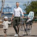 Zadné rámové sedadlo na bicykel URBAN IKI modré U-214003 11
