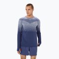 Pánske bežecké tričko ASICS Seamless thunder blue/denim blue s dlhým rukávom