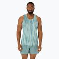 Pánske bežecké tielko ASICS Road All Over Print Singlet light celadon/celadon