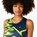 Dámske bežecké tielko ASICS Light Graphic Tank francúzska modrá/bezpečne žltá 4