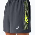 Pánske šortky na behanie ASICS Icon performance carrier grey / safety yellow 5