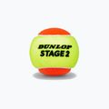Detské tenisové loptičky Dunlop Stage 2 6 ks oranžová/žltá 61343 2