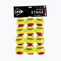 Detské tenisové loptičky Dunlop Stage 3 12 ks červená/žltá 61344