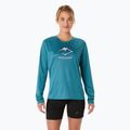 Dámske bežecké tričko Longsleeve ASICS Fujitrail Logo atlantis blue