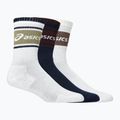 Ponožky ASICS Logo Crew 3 pary midnight/dark red planet/lemongrass