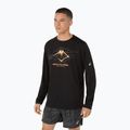 Pánske bežecké tričko longsleeve ASICS Fujitrail Logo LS performance black 4