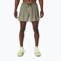 Pánske bežecké šortky ASICS Fujitrail All Over Print 5IN mantle green