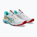 Dámske volejbalové topánky ASICS Netburner Ballistic FF 4 white/sea glass 3