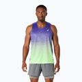 Pánske bežecké tričko ASICS Road Fade Singlet cobalt burst/illuminate green
