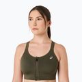 Športová podprsenka ASICS Road Combination Zip dark olive 5