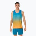 Pánske bežecké tričko ASICS Road Fade Singlet Aegean Blue/Yamabuki
