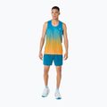 Pánske bežecké tričko ASICS Road Fade Singlet Aegean Blue/Yamabuki 2