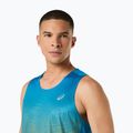 Pánske bežecké tričko ASICS Road Fade Singlet Aegean Blue/Yamabuki 5