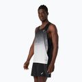 Pánske bežecké tričko ASICS Road Fade Singlet performance black/cream 3