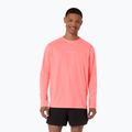 Pánske bežecké tričko longsleeve Asics Fujitrail Logo Ls Top Sun Coral