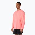 Pánske bežecké tričko longsleeve Asics Fujitrail Logo Ls Top Sun Coral 4