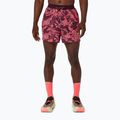 Pánske bežecké šortky Asics Fujitrail All Over Print 5In Short Blazing Coral/Dark Aubergine