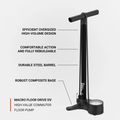 Cyklistická pumpa Lezyne Macro HV Floor Drive DV 100psi plochá čierna 5