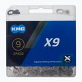 Cyklistická reťaz KMC X9 114 článkov 9rz strieborná BX09NP114