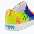 Native Jefferson Print detské tenisky shell white/shell white/neon multi tie dye 9