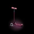 Detská trojkolesová kolobežka Globber Primo Plus Glow Lights coral pink 11