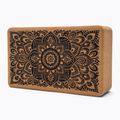Yoga Design Lab Cork Yoga Cube Brown BL-Cork-Mandala Black 3