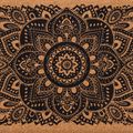 Yoga Design Lab Cork Yoga Cube Brown BL-Cork-Mandala Black 6